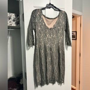 Grey Lace Dress
